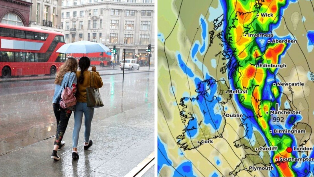UK weather: An 880-mile-long storm is set to hit Britain on September 27th, weather maps offer a major warning